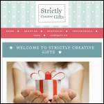 Screen shot of the Strictly Creative Gifts website.