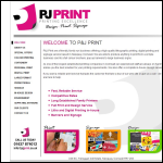Screen shot of the P J Printing Ltd website.