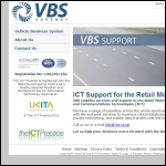Screen shot of the Vbs Support Ltd website.