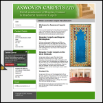 Screen shot of the Axwoven Carpets Ltd website.