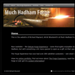 Screen shot of the Much Hadham Forge website.