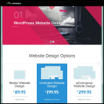 Screen shot of the 1clickwebdesigns.co.uk website.