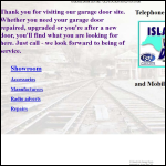 Screen shot of the Islandwide Garage Doors website.