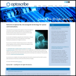 Screen shot of the Optoscribe Ltd website.