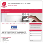 Screen shot of the Holt Alarms & Electrical Contractors Ltd website.