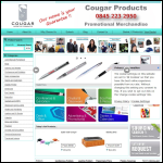 Screen shot of the Cougar Products (UK) Ltd website.