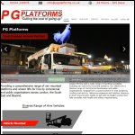 Screen shot of the Pg Platforms website.