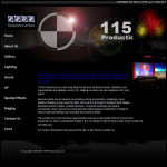 Screen shot of the 1159 Productions Ltd website.