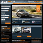 Screen shot of the 4x4 Suv Hire website.
