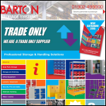 Screen shot of the Barton Storage Systems Ltd website.