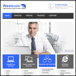 Screen shot of the Westcom website.