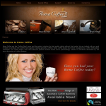 Screen shot of the Roma Coffee website.