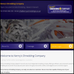 Screen shot of the Kenny's Shredding Company website.
