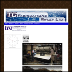 Screen shot of the Tc Fabrications (Ripley) Ltd website.