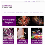 Screen shot of the 21st Century Fireworks website.
