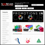 Screen shot of the Business Merchandise & Marketing Ltd website.