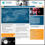 Screen shot of the Uniglobe Top Flight Travel website.