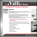 Screen shot of the Ar Valli & Sons website.