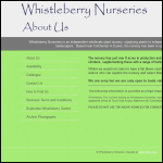 Screen shot of the Whistleberry Nurseries Ltd website.