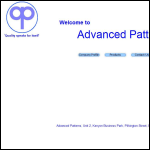 Screen shot of the Advanced Patterns website.