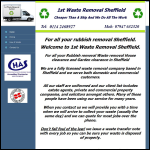 Screen shot of the 1st Waste Removal Sheffield website.