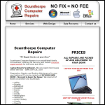 Screen shot of the Scunthorpe Computer Repairs website.