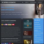 Screen shot of the 1st Express Locksmiths website.