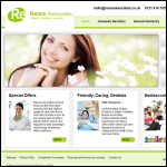 Screen shot of the Reece Associates Dental Care Solutions website.