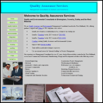 Screen shot of the Quality Assurance Services website.