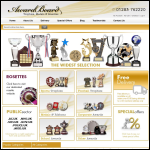 Screen shot of the Awardboard Trophies website.