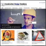 Screen shot of the Construction Design Solutions website.