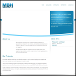 Screen shot of the M B H Analytical Ltd website.