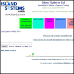 Screen shot of the Island Systems Ltd website.