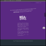 Screen shot of the Bea-utiful Design & Print Ltd website.
