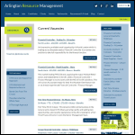 Screen shot of the Arlington Resource Management Ltd website.