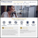 Screen shot of the Mason Infotech website.