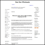 Screen shot of the Dee Doo Ltd website.
