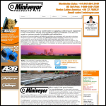 Screen shot of the Miniveyor Products Ltd website.