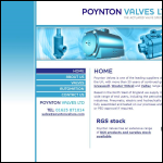 Screen shot of the Poynton Valves Ltd website.
