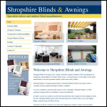 Screen shot of the Shropshire Blinds & Awnings website.