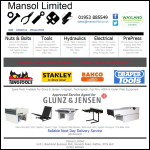 Screen shot of the Mansol Ltd website.
