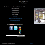Screen shot of the Holders Fine Furniture website.