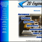 Screen shot of the 2d Engineering Ltd website.