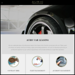 Screen shot of the Auric Car Leasing website.