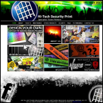Screen shot of the Hitech Security Print Ltd website.