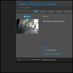 Screen shot of the Garner Projects Ltd website.