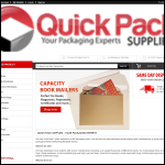 Screen shot of the Quick Pack Supplies website.