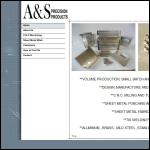 Screen shot of the A & S Precision Products website.