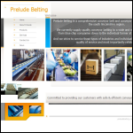Screen shot of the Prelude Belting website.
