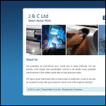 Screen shot of the J & C Sheetmetal Work Ltd website.